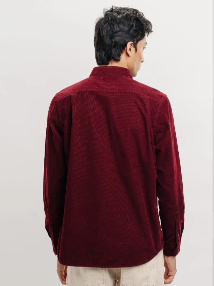 Uptown Funky Raglan Men's Velvet Maroon Long Sleeve Shirt
